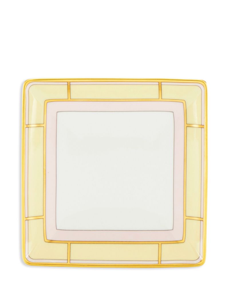 Yellow Diva Porcelain Square Tray