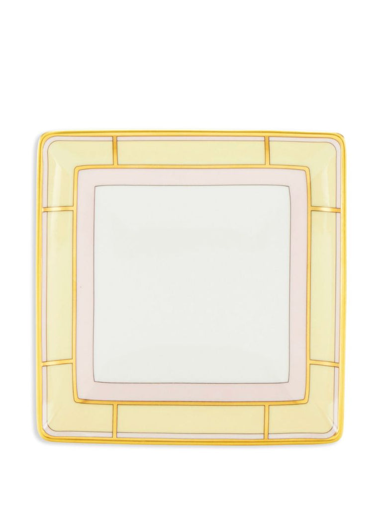Yellow Diva Porcelain Square Tray
