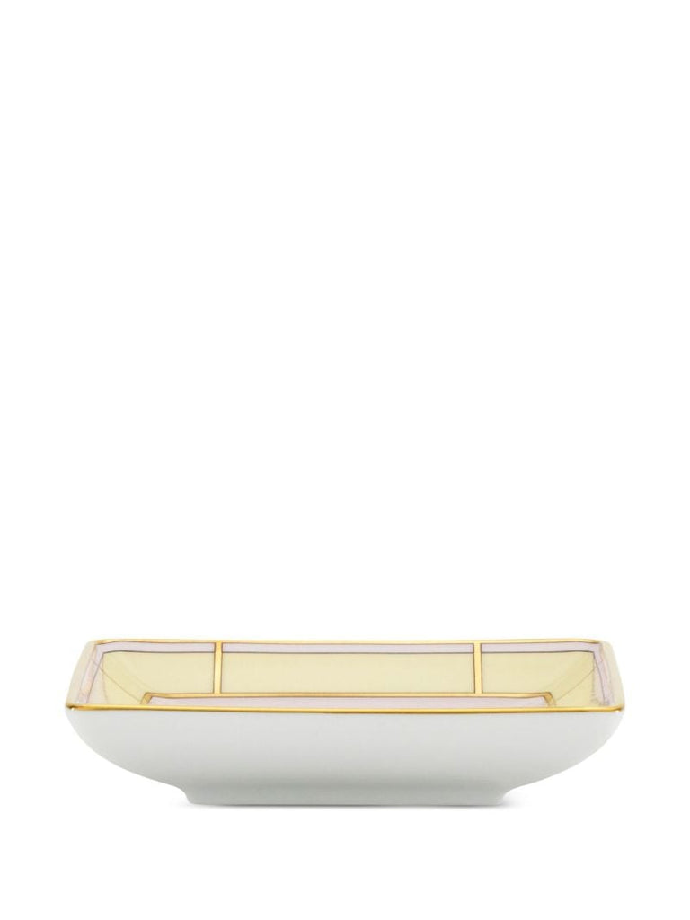 Yellow Diva Porcelain Square Tray