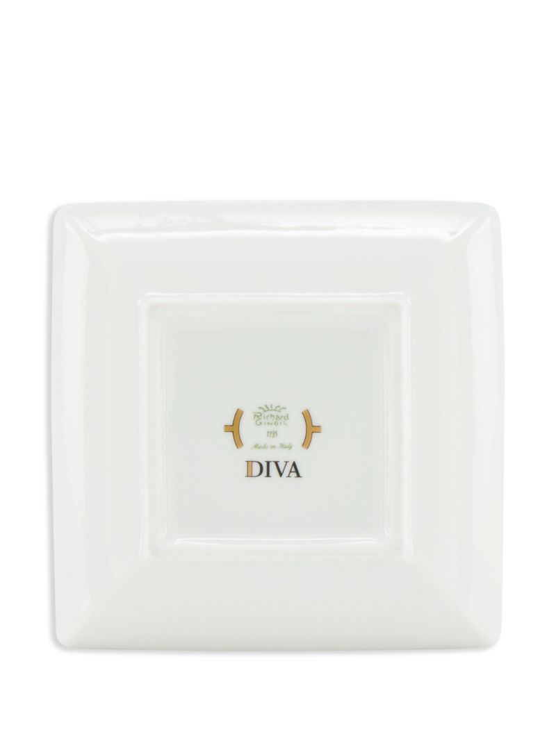 Yellow Diva Porcelain Square Tray