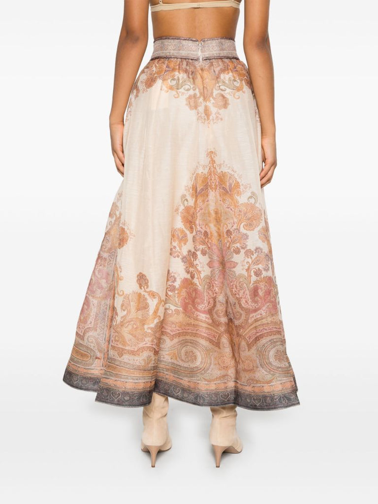 Illustration Midi Skirt