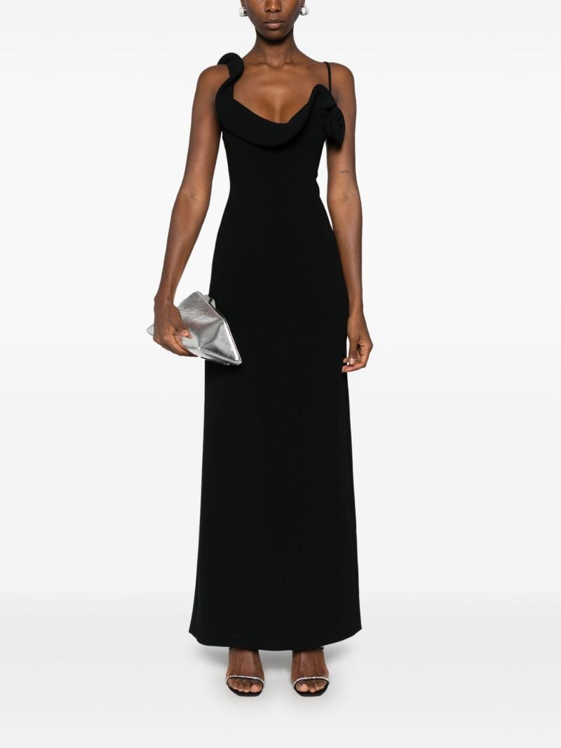 Ruffle AppliquÃ_x0083_Â© Long Dress