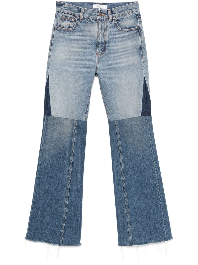 Patchwork Flared Jeans