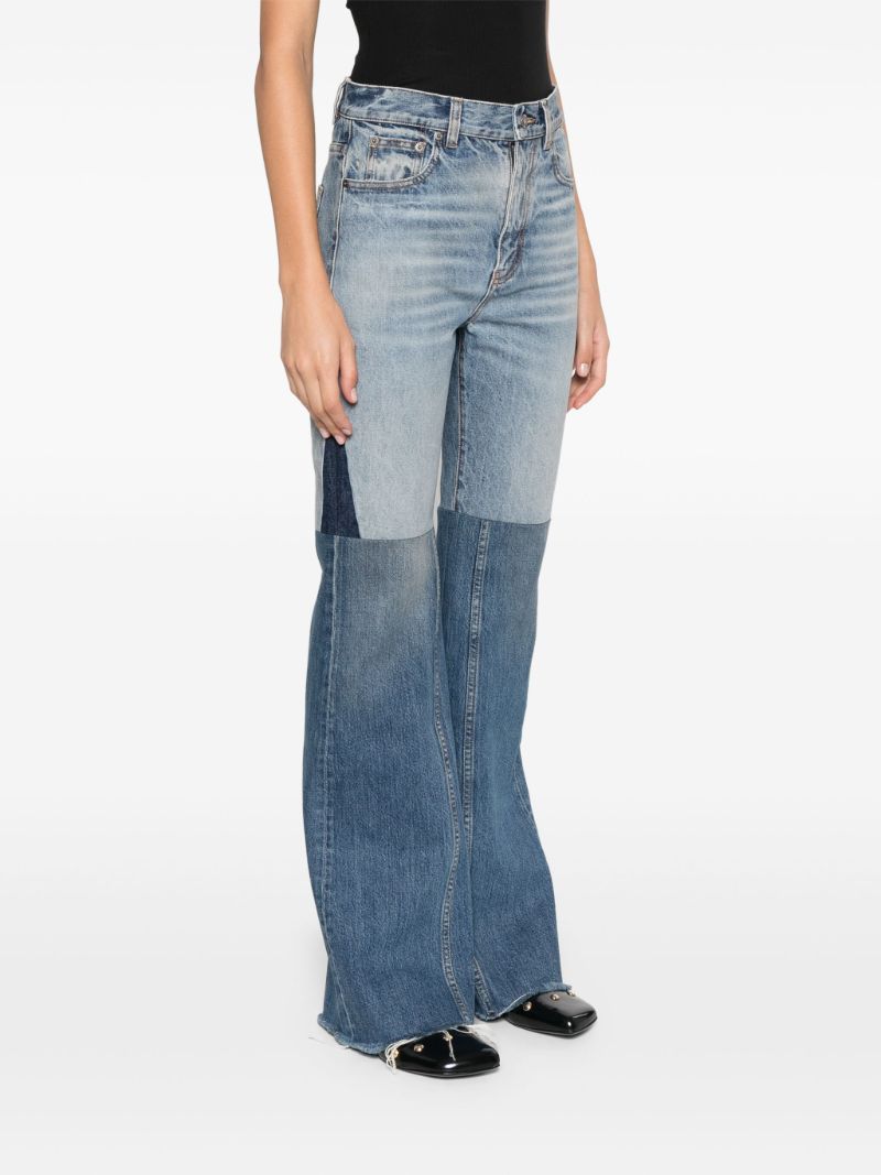 Patchwork Flared Jeans