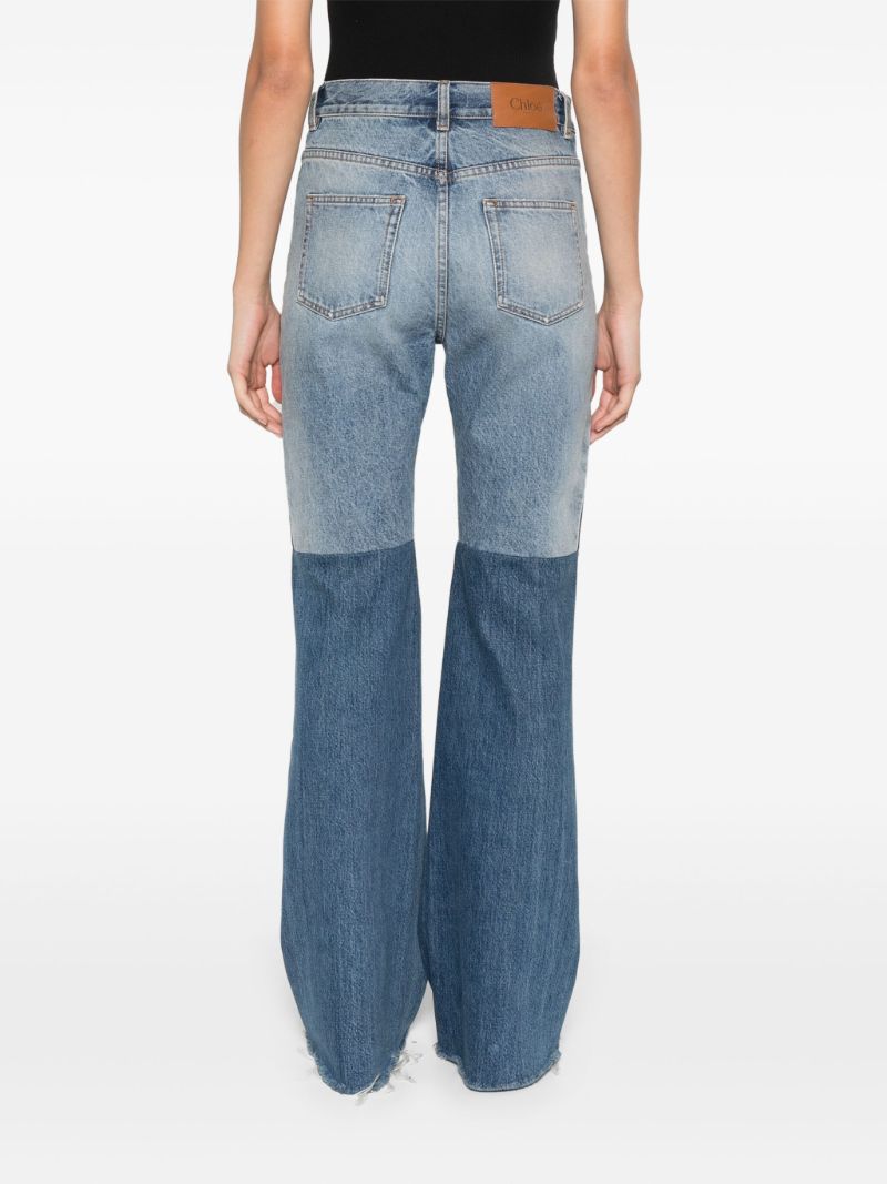 Patchwork Flared Jeans