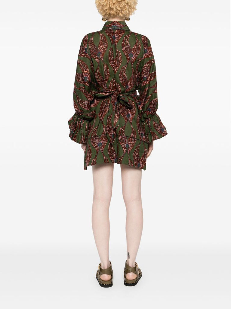 Green Ravello Linen Mini Dress
