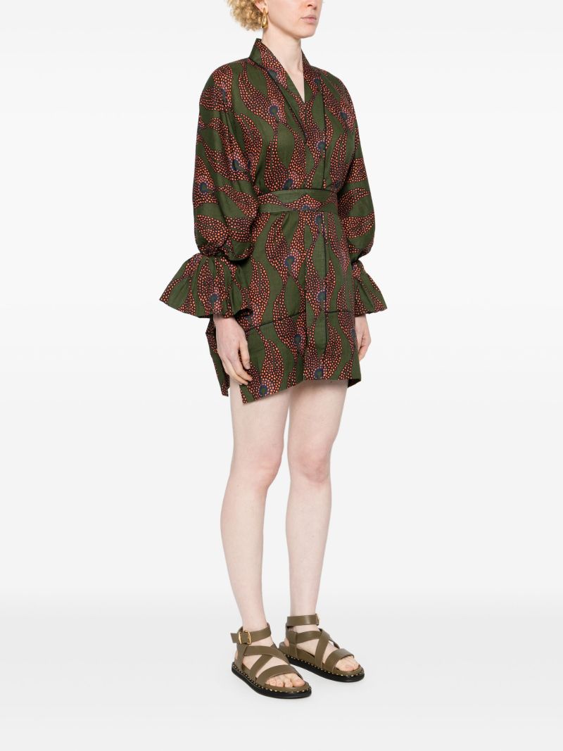 Green Ravello Linen Mini Dress
