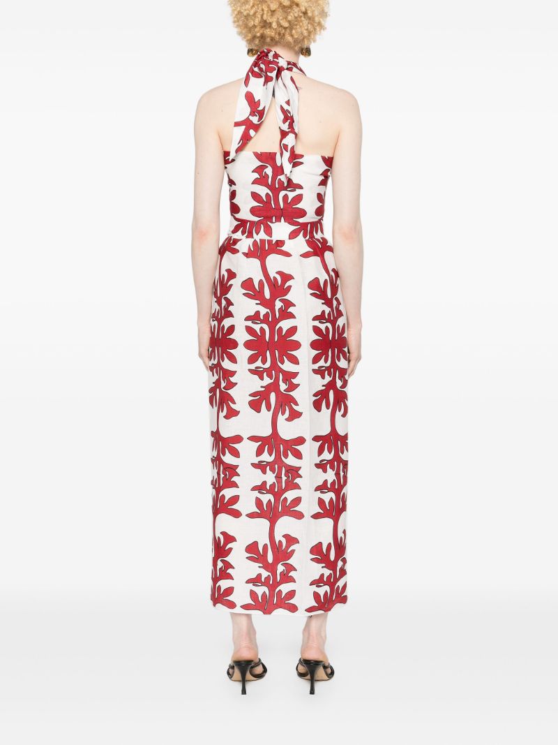 Red Tuscany Cotton Skirt and Top Set