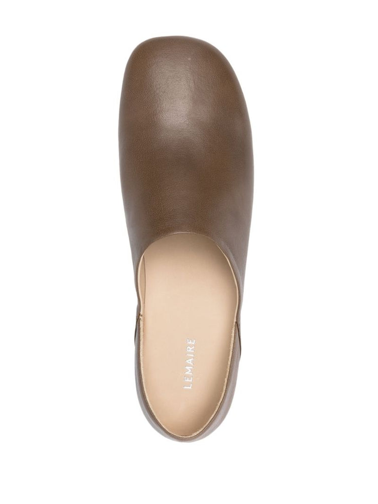 Brown Leather Slippers