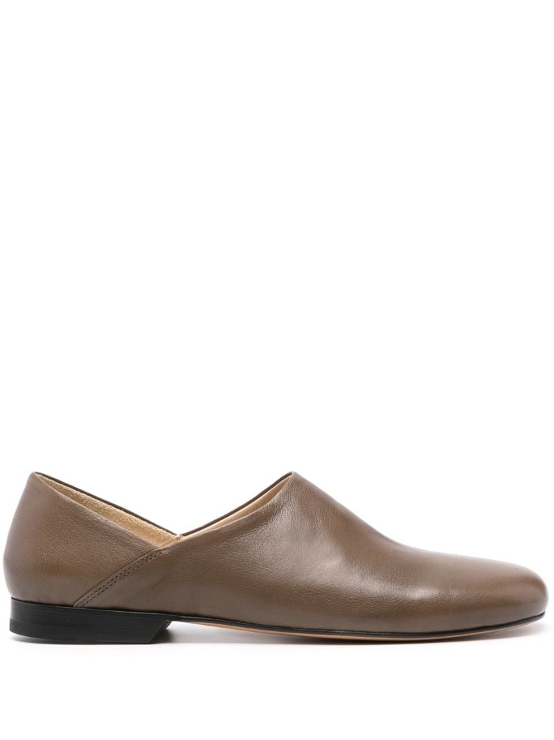 Brown Leather Slippers