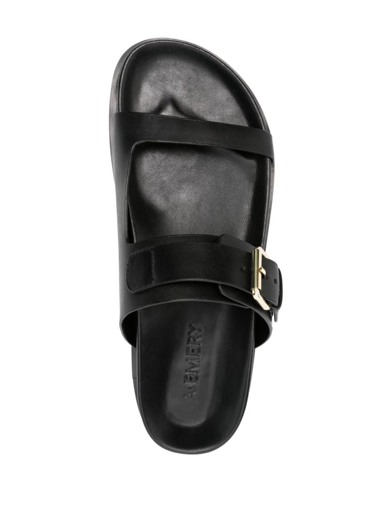 Black the Prince Leather Sandals