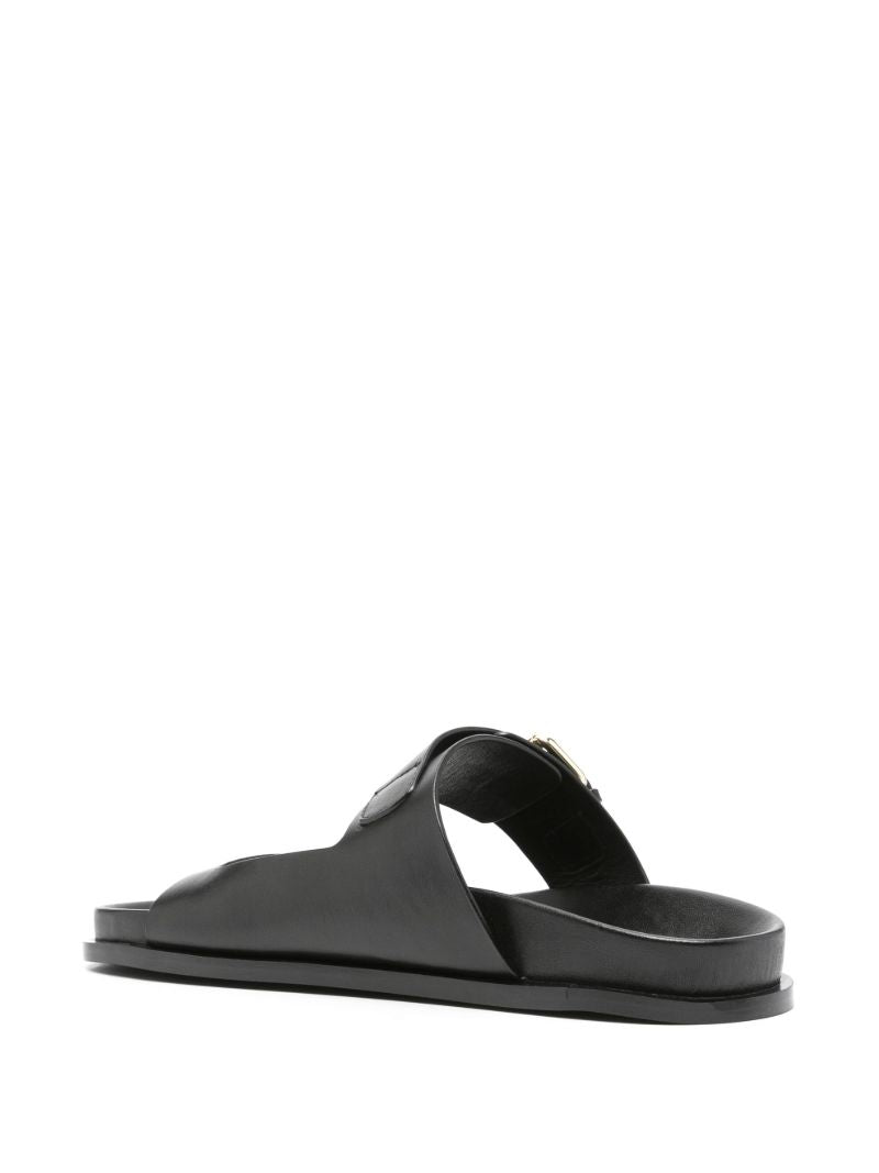 Black the Prince Leather Sandals