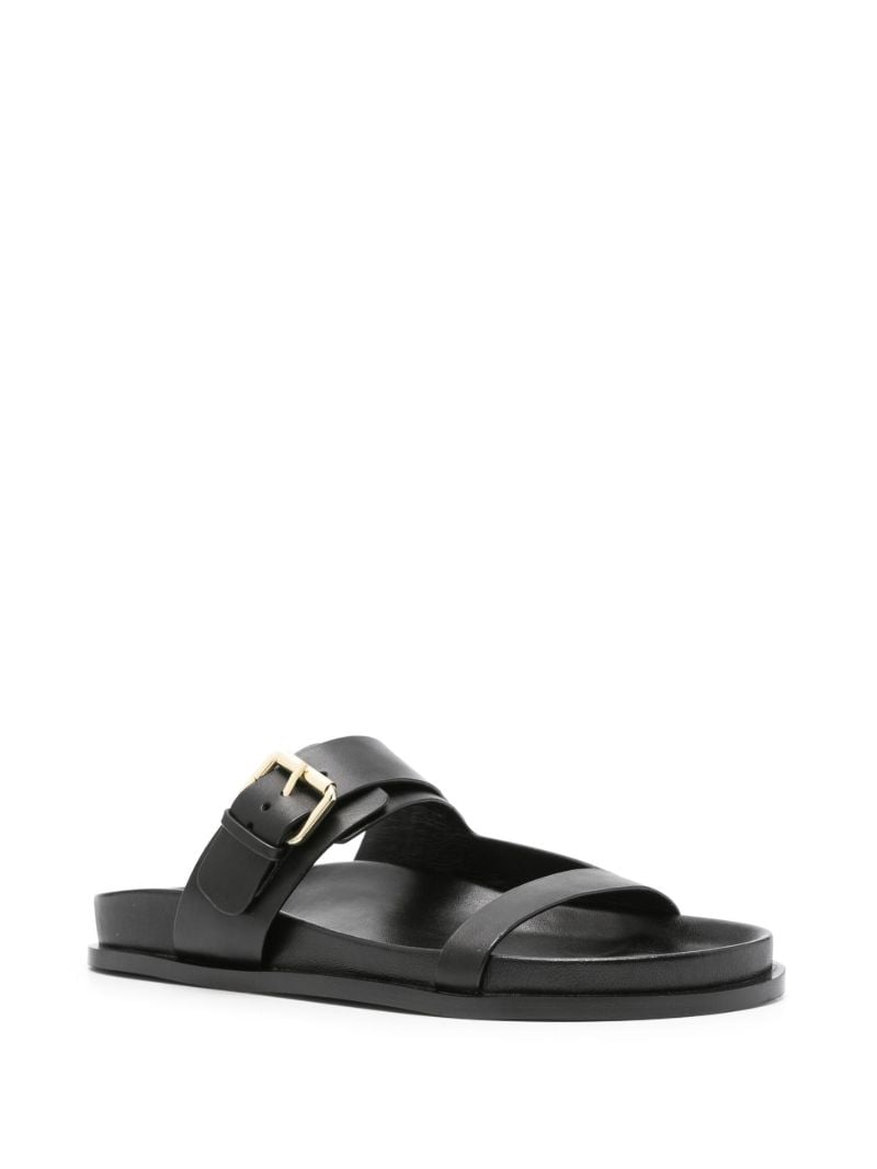 Black the Prince Leather Sandals