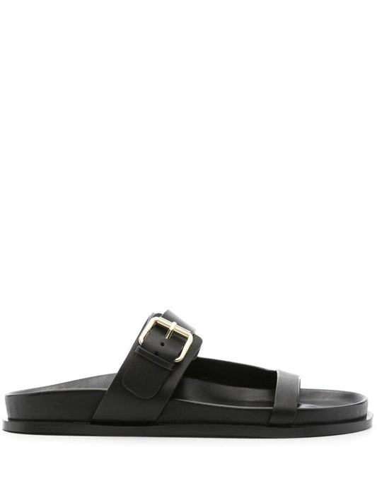 Black the Prince Leather Sandals