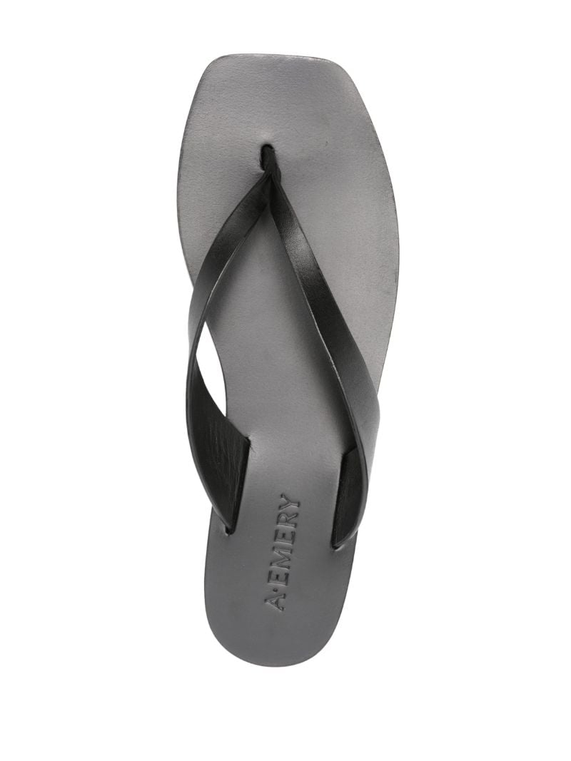 Black the Kinto Leather Flip-flops