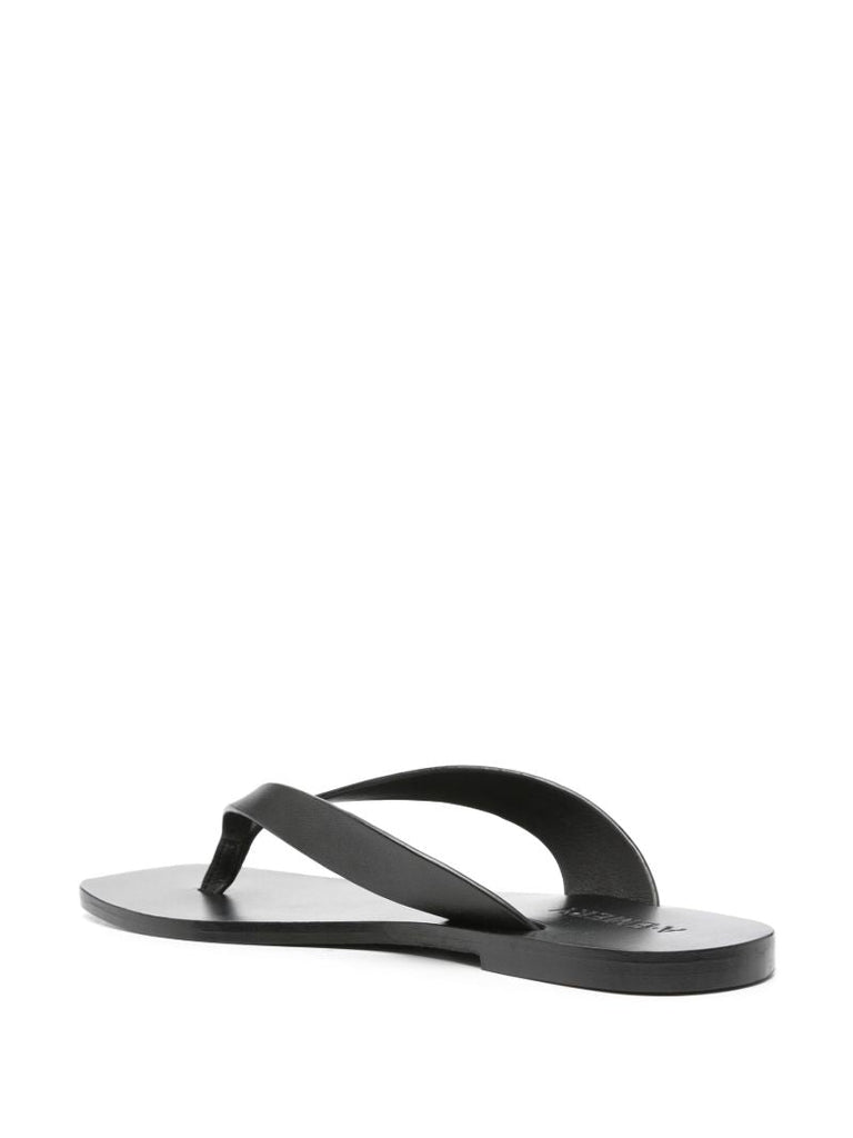 Black the Kinto Leather Flip-flops