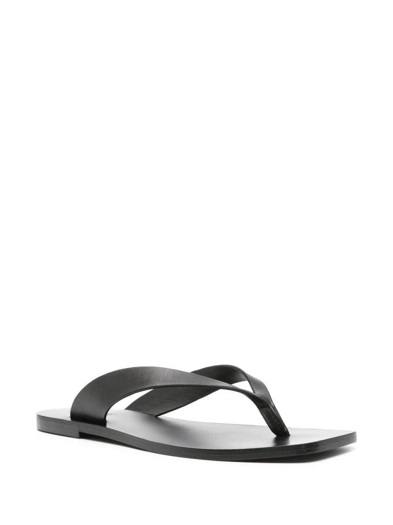 Black the Kinto Leather Flip-flops