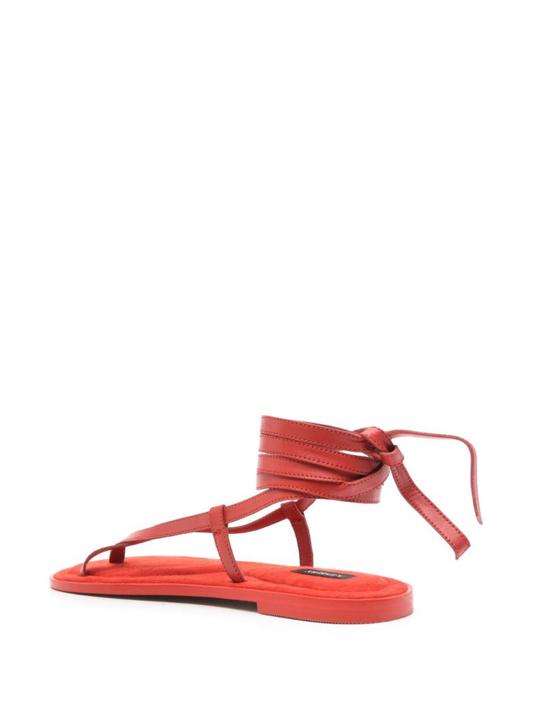 The Elliot Red Suede Sandals