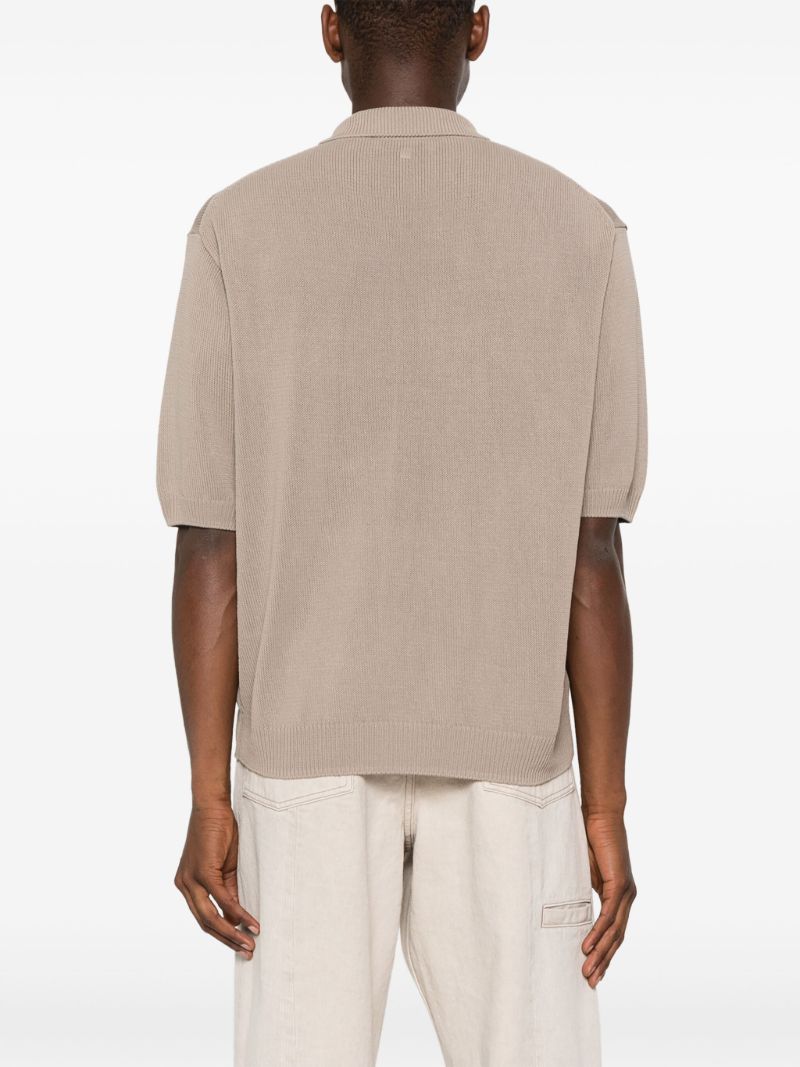 Brown Swing Knitted Polo Shirt