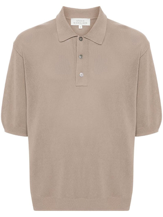 Brown Swing Knitted Polo Shirt