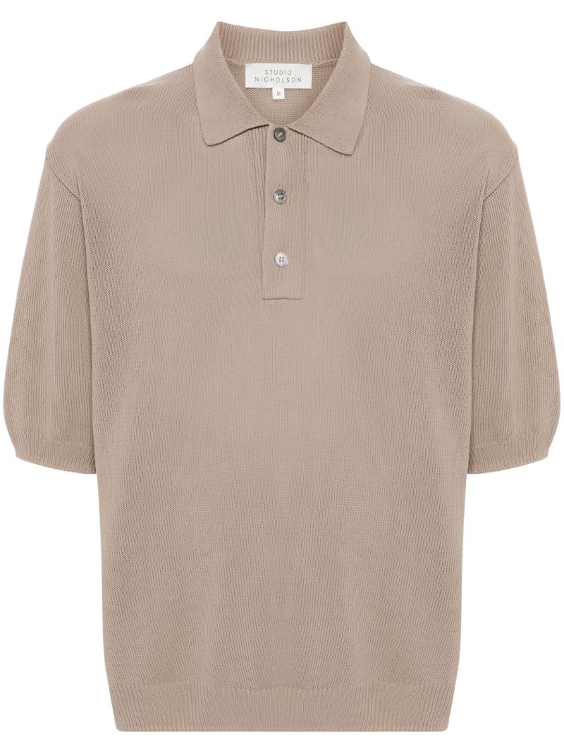 Brown Swing Knitted Polo Shirt