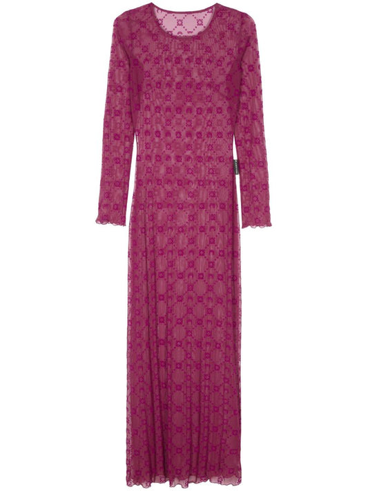 Moonogram Flock Maxi Dress