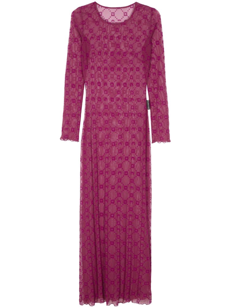 Moonogram Flock Maxi Dress
