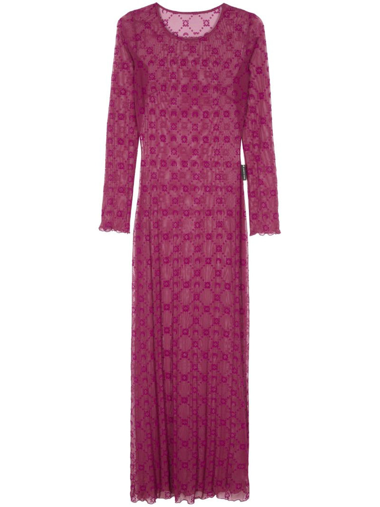 Moonogram Flock Maxi Dress