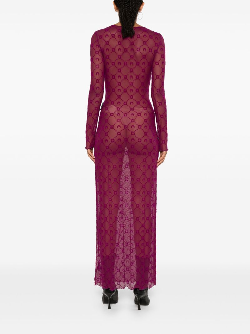 Moonogram Flock Maxi Dress