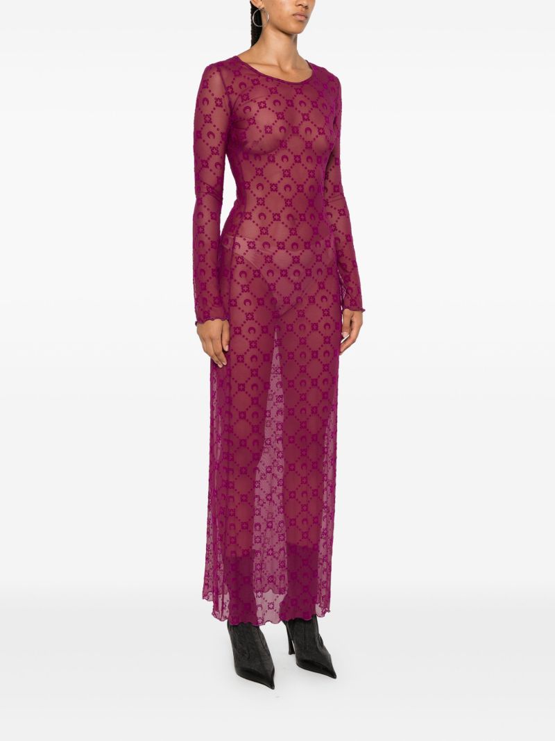 Moonogram Flock Maxi Dress