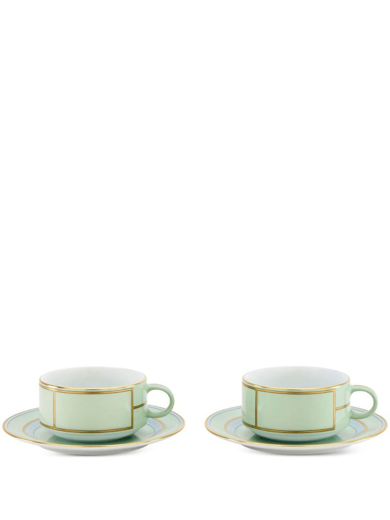 Green Diva Porcelain Tea Set
