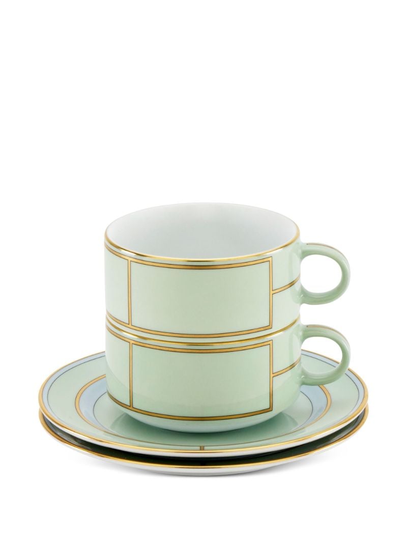 Green Diva Porcelain Tea Set