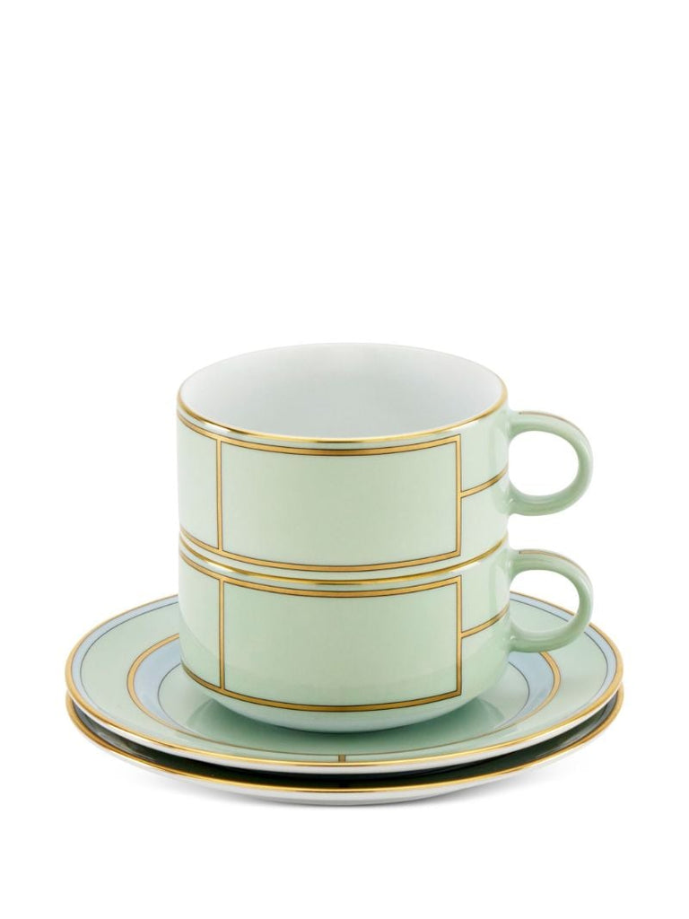 Green Diva Porcelain Tea Set