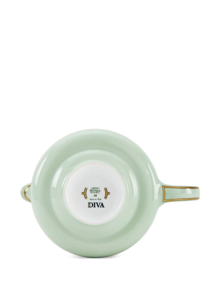 Green Diva Porcelain Teapot