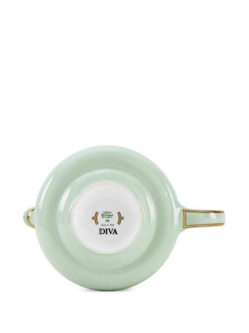 Green Diva Porcelain Teapot