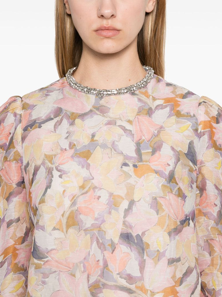 Illustration Diamante Mini Dress