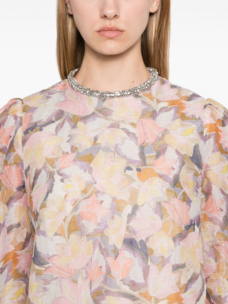 Illustration Diamante Mini Dress