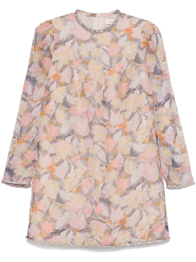 Illustration Diamante Mini Dress