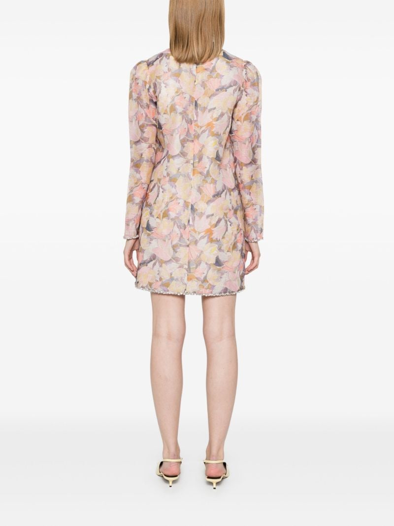 Illustration Diamante Mini Dress