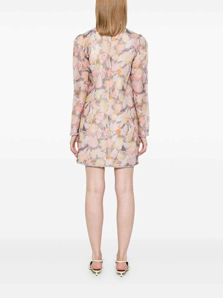 Illustration Diamante Mini Dress