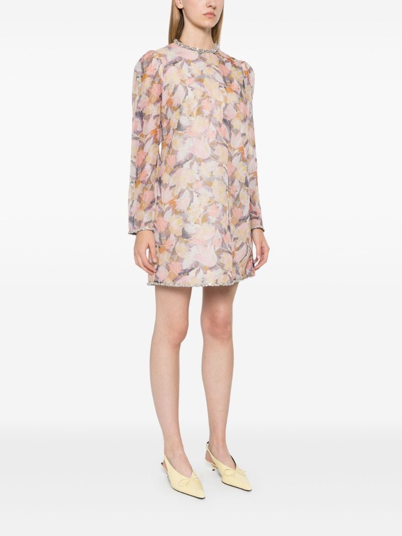 Illustration Diamante Mini Dress