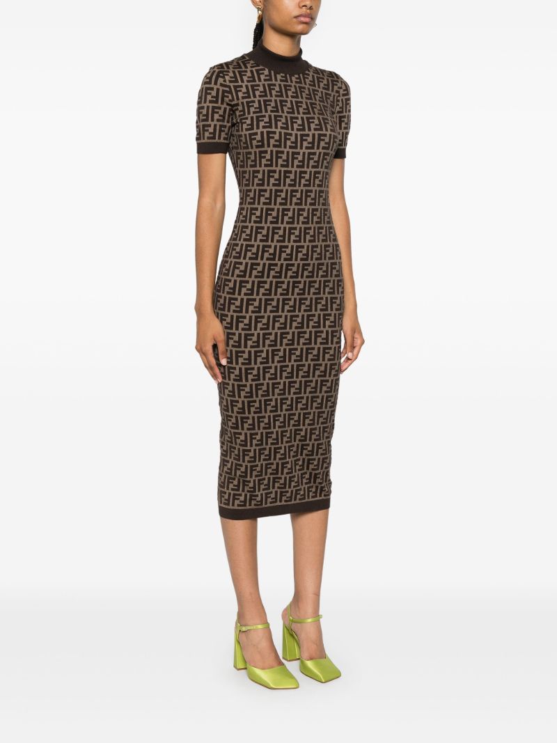 Ff Cotton Midi Dress