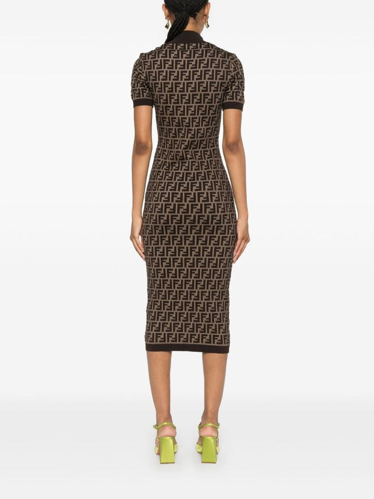 Ff Cotton Midi Dress