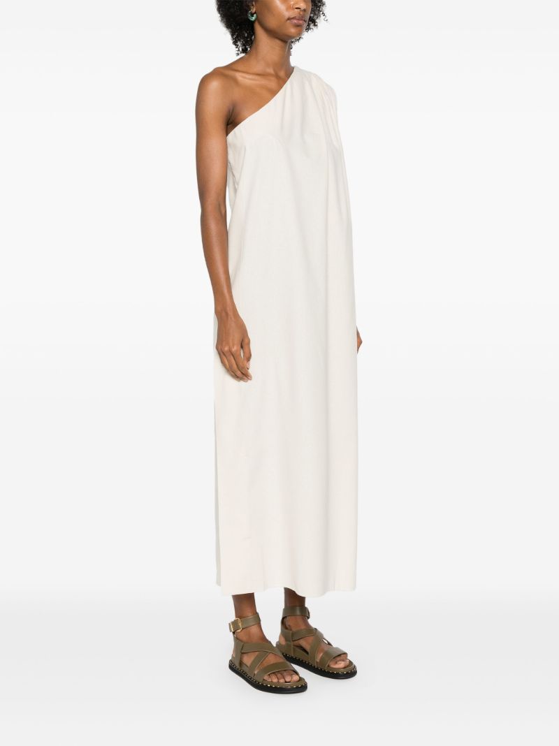 Neutral Hydra One-shoulder Dress