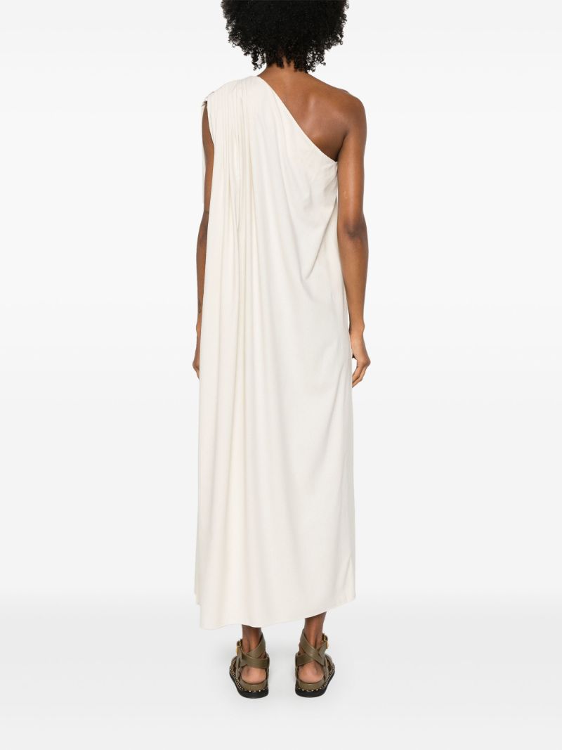 Neutral Hydra One-shoulder Dress