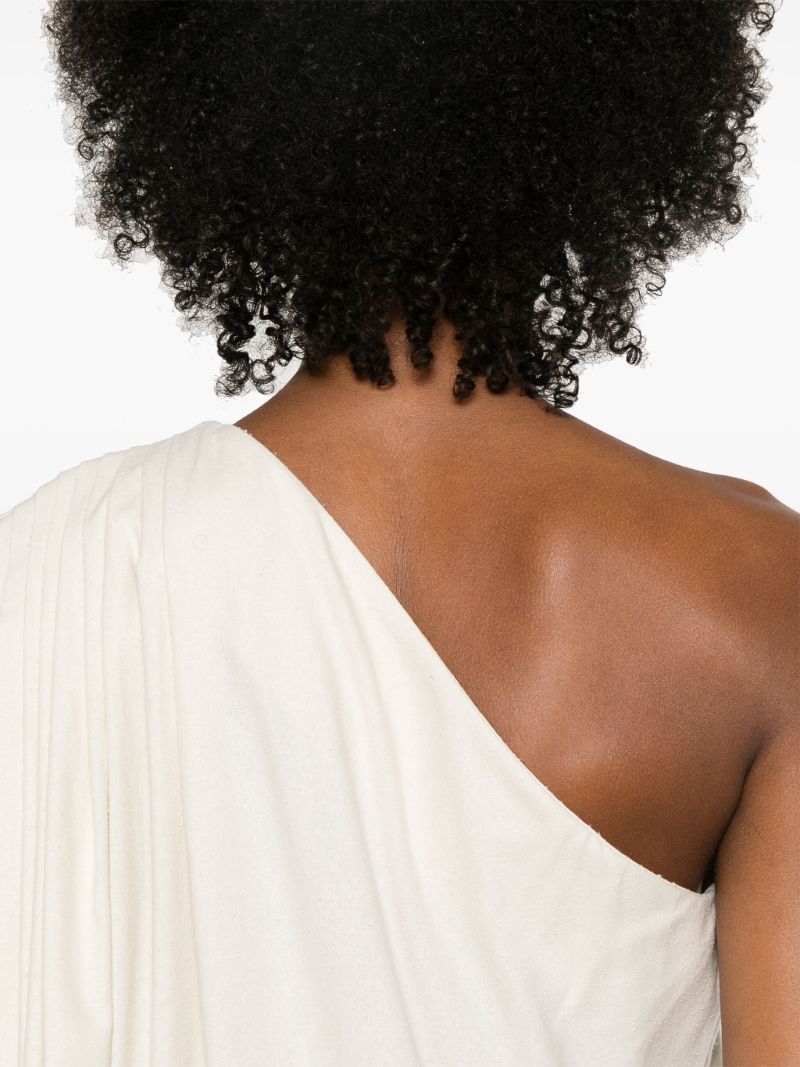 Neutral Hydra One-shoulder Dress