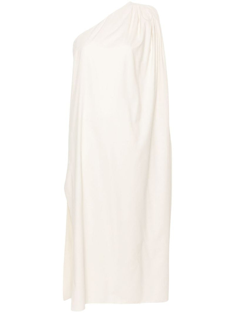 Neutral Hydra One-shoulder Dress