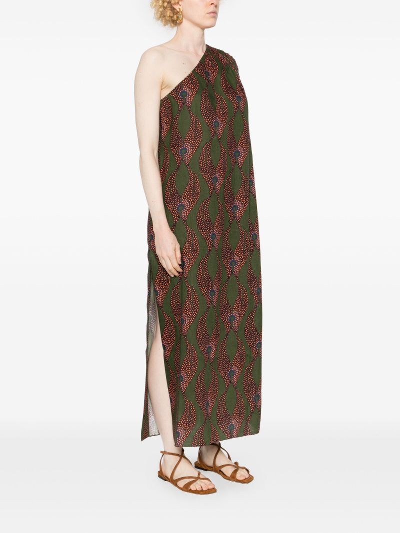 Green Ravello One-shoulder Dress