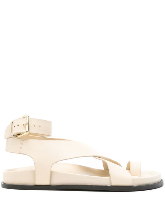 White the Jalen Leather Sandals