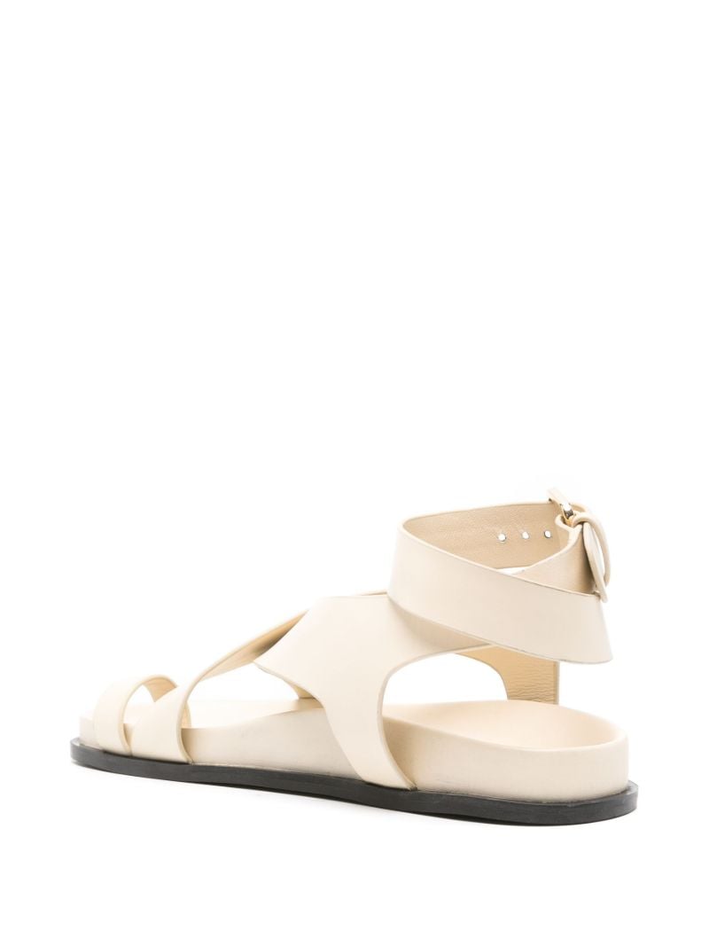 White the Jalen Leather Sandals